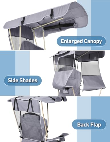 Folding Camping Chair with Canopy and Cup Holder T82380
