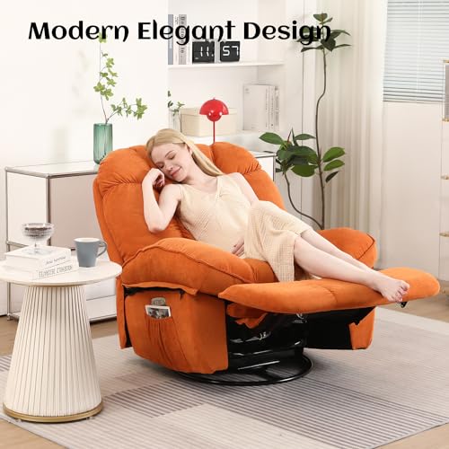 Green Power Recliner Chair with Heated and USB O396