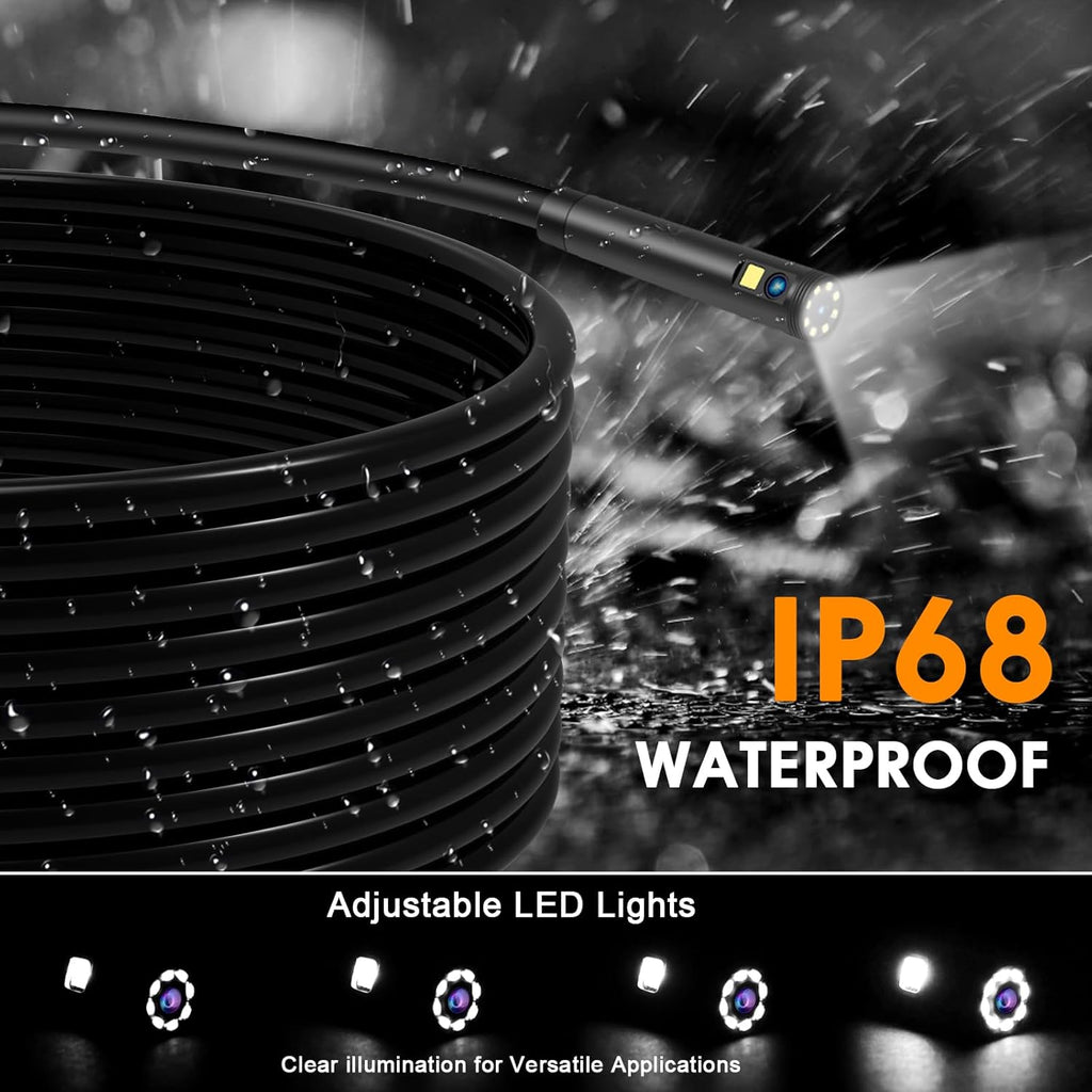 8mm IP67 Waterproof 1080P Digital Borescope Inspection Camera with 4.3" LCD Screen S5118