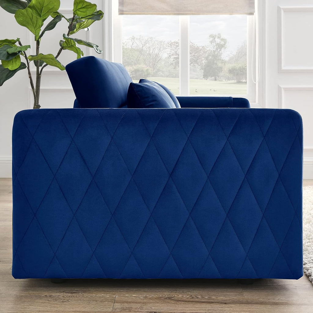 55" Velvet Convertible Sleeper Sofa with Pull Out Bed W171