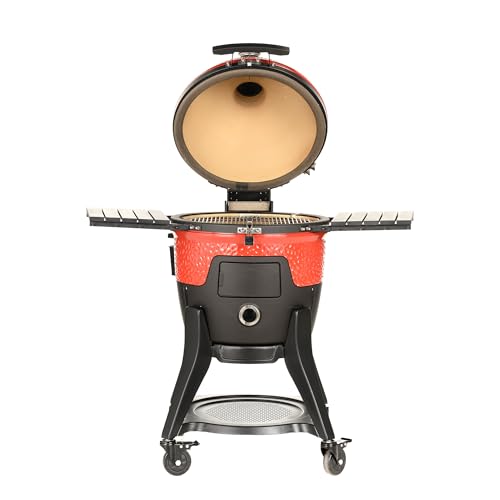 18-inch Ceramic Wood Pellet Grill and Smoker with Cart T768868