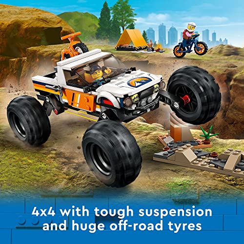 4x4 Off-Roader Building Toy with Monster Truck Style Car and Mountain Bikes K688221