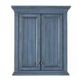 Harbor Blue 28 inch Wood Wall Mounted Bathroom Cabinet C5889
