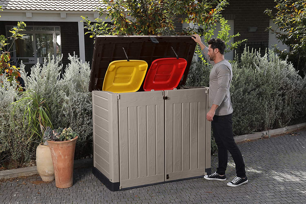 Beige/Brown Outdoor Storage Shed P201