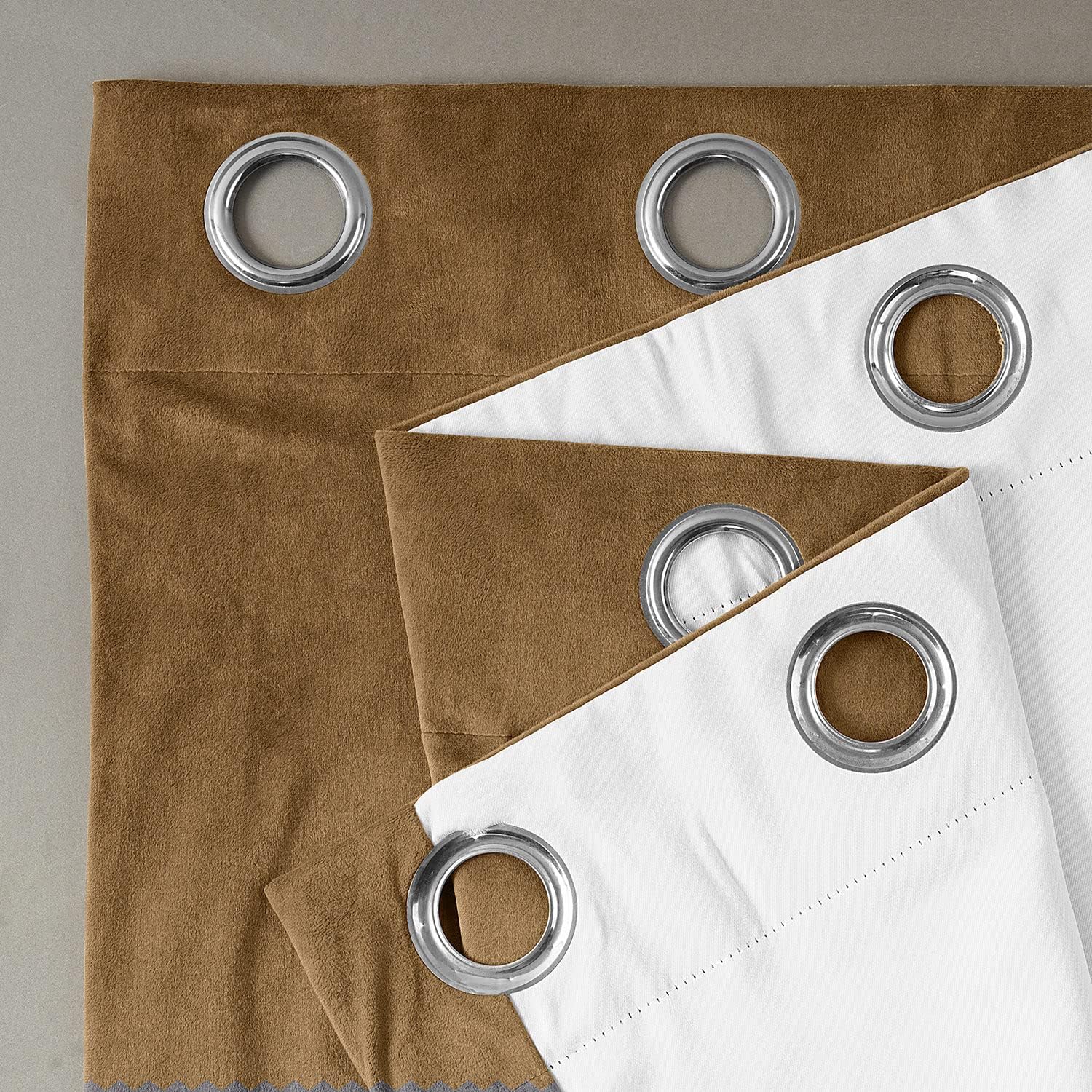 Amber Gold Blackout Velvet Curtains 50 X 96 B8479