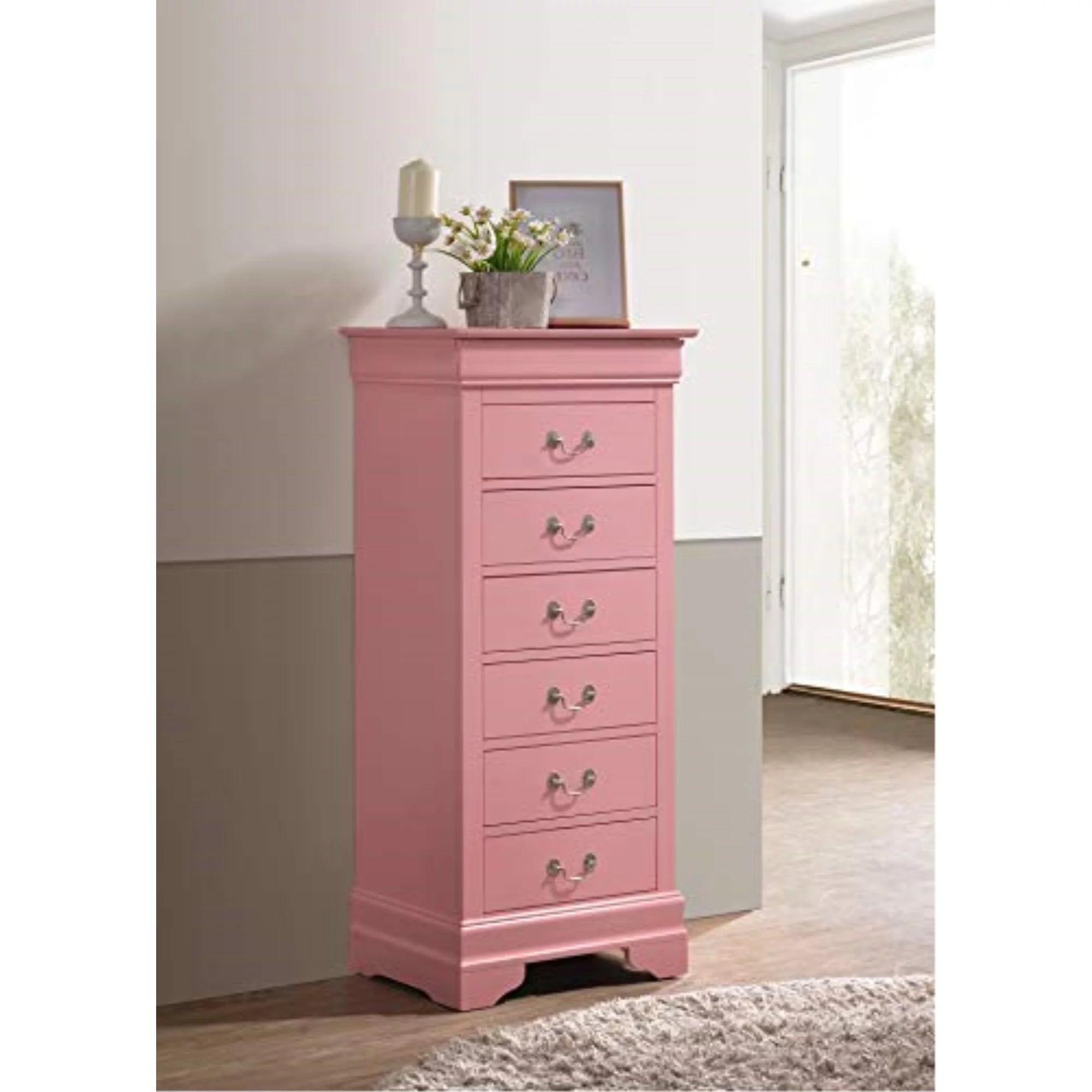Pink 7 Drawer Lingerie Chest I501092