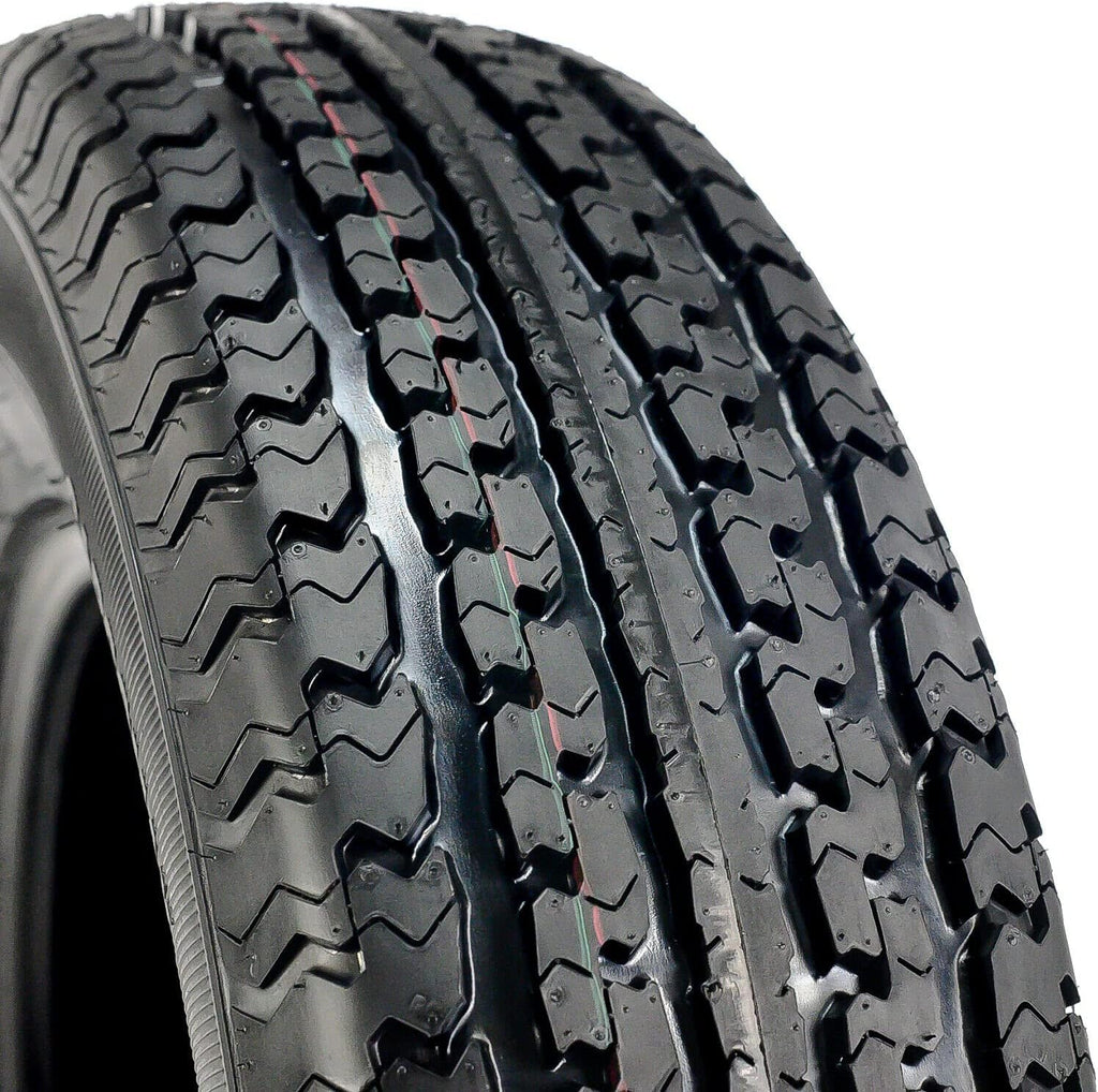 Set of 2 ST235/80R16 Trailer Radial Tires, Load Range F, 12-Ply, Black Side Wall V62504