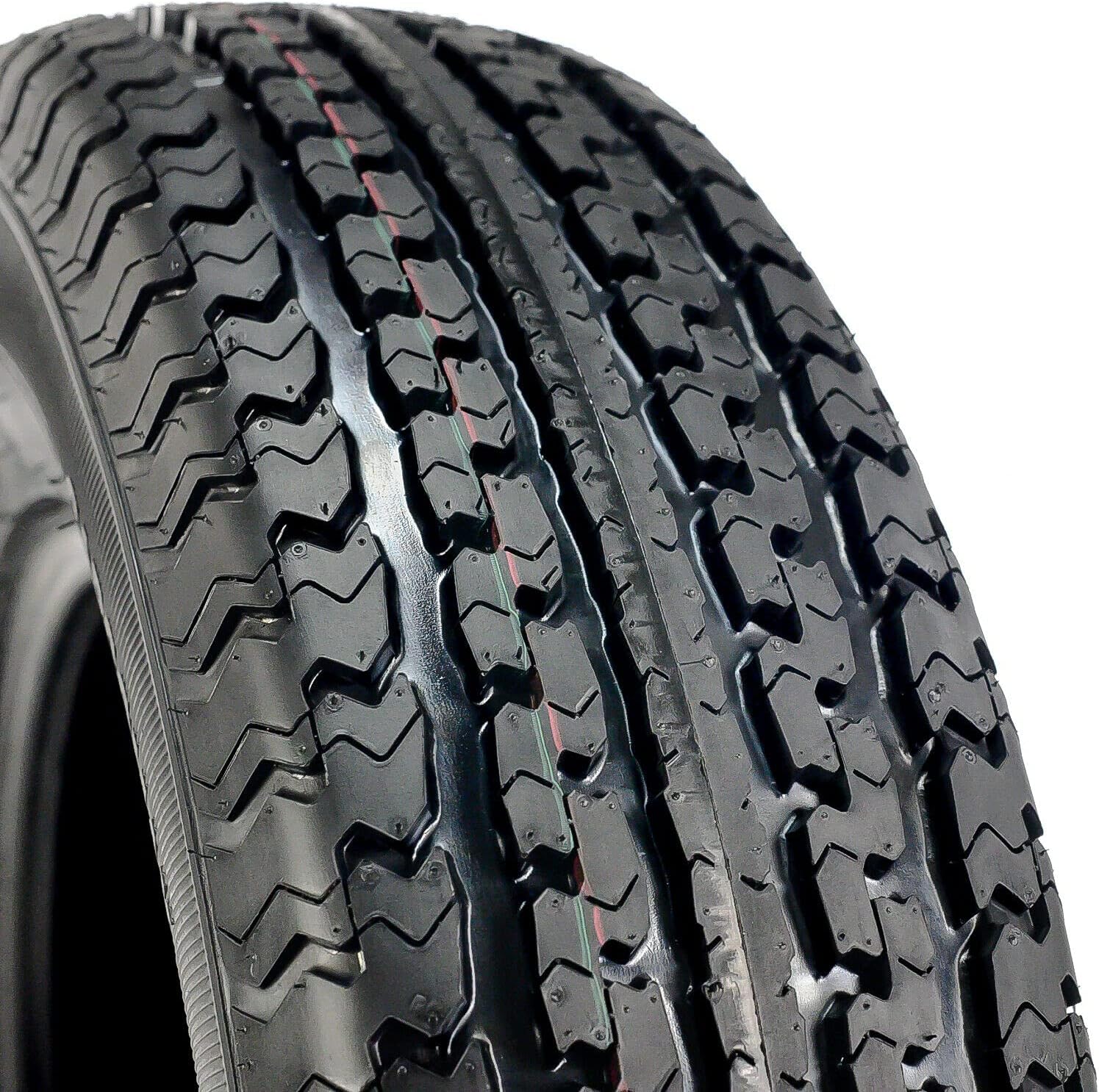 Set of 2 ST235/80R16 Trailer Radial Tires, Load Range F, 12-Ply, Black Side Wall V62504