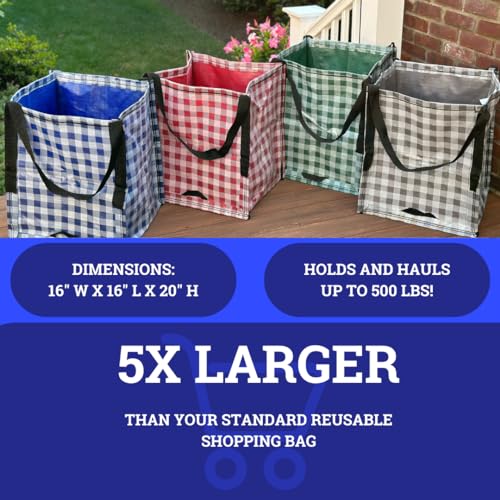 Heavy Duty Storage Tote Bag 22-Gallon Woven Polypropylene Y7696