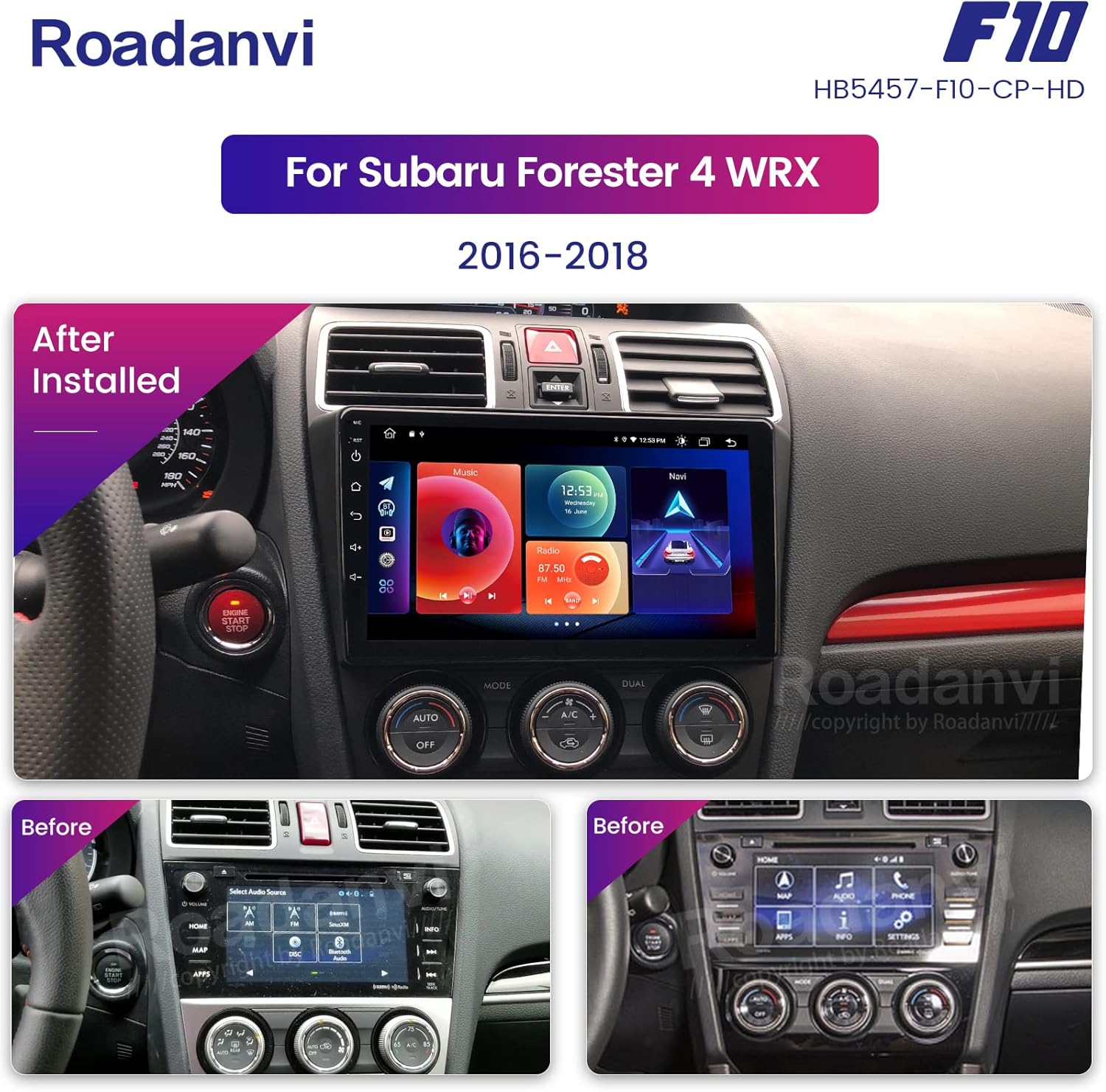 Car Stereo Bluetooth Radio Touch Screen 4GB+64GB M5292