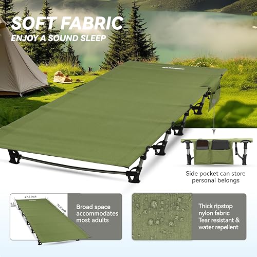 Ultralight Folding Camping Cot Bed (Grey) S23969
