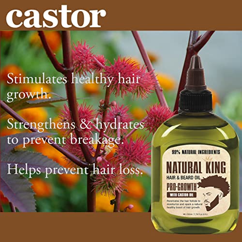 Natural King Pro-growth Castor Hair & Beard Oil 2.5 oz. M357