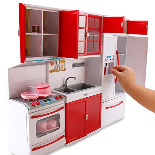 Red Mini Kitchen Toy Playset with Lights and Sounds F79168