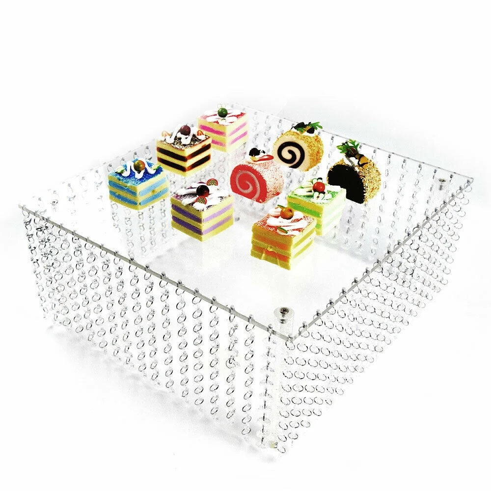 Set of 3 Clear Acrylic Cake Stands B86526