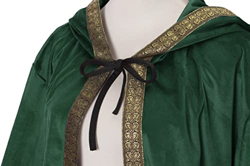 Wizard Robe with Hood Sleeves Halloween Costume Cloak L781889