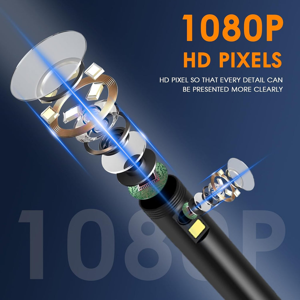 8mm IP67 Waterproof 1080P Digital Borescope Inspection Camera with 4.3" LCD Screen S5118