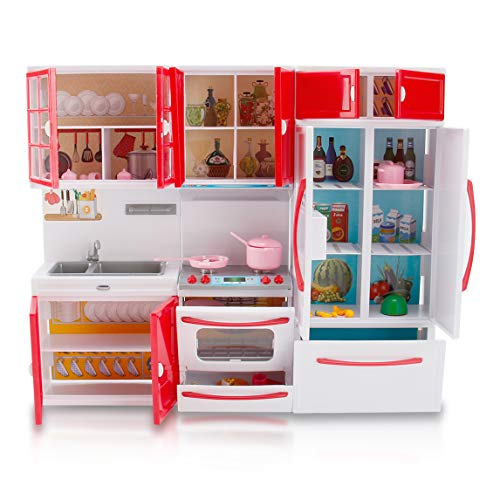 Red Mini Kitchen Toy Playset with Lights and Sounds F79168