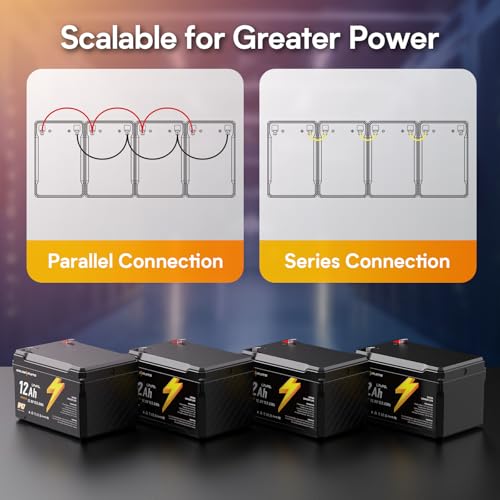 12V 7Ah Lithium LiFePO4 Deep Cycle Battery with BMS T88391