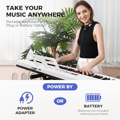 88 Key Full-Size Digital Piano Keyboard, Black G46970