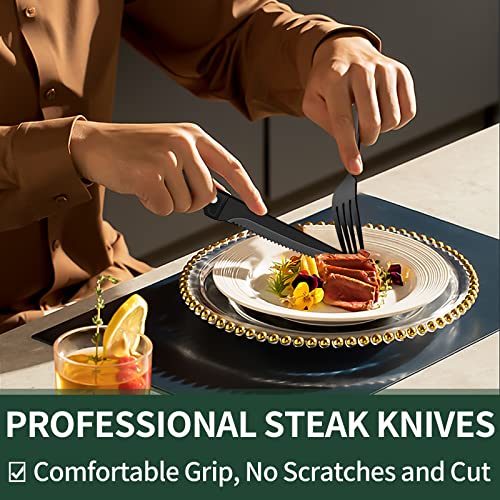24-Piece Stainless Steel Flatware Set with Steak Knives A858