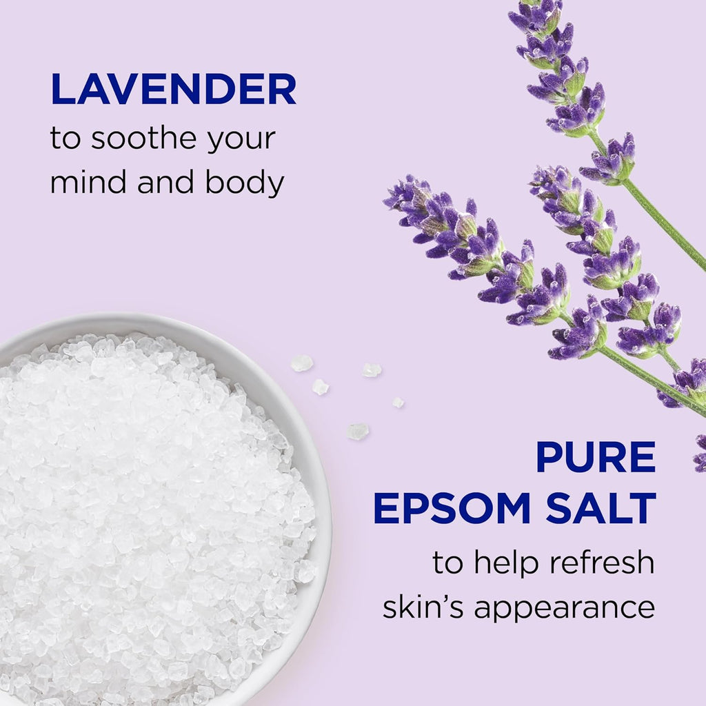 Lavender Epsom Salt Soaking Solution and Foaming Bath Combo Pack E6735