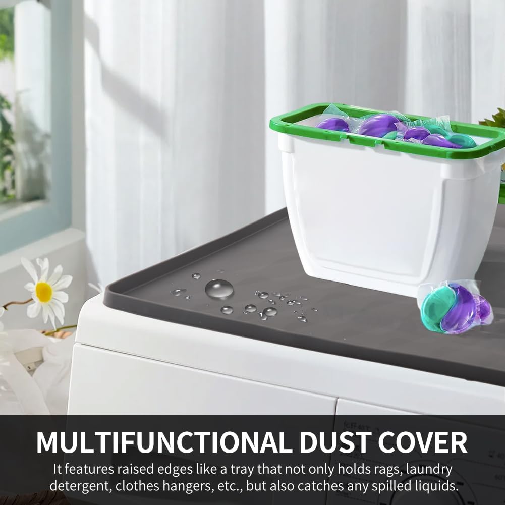 23.6'' x 19.7'' Silicone Non-slip Washer and Dryer Top Protector Mat Y187