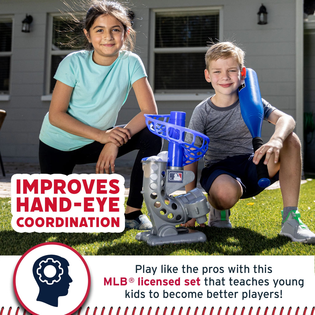Kids Baseball Pitching Machine Height Adjustable with 6 Plastic Balls R654
