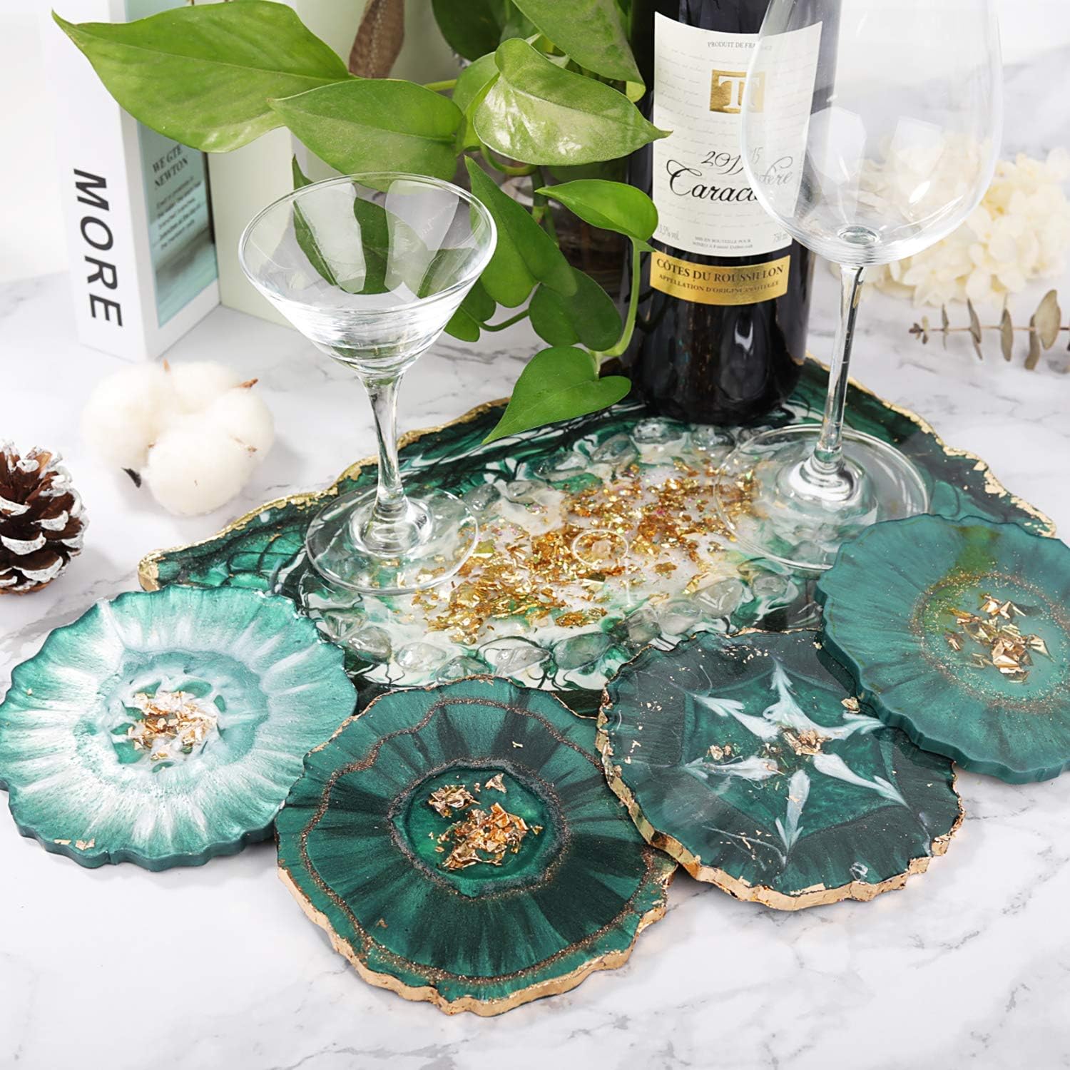 4 Pcs Silicone Coaster Molds S537