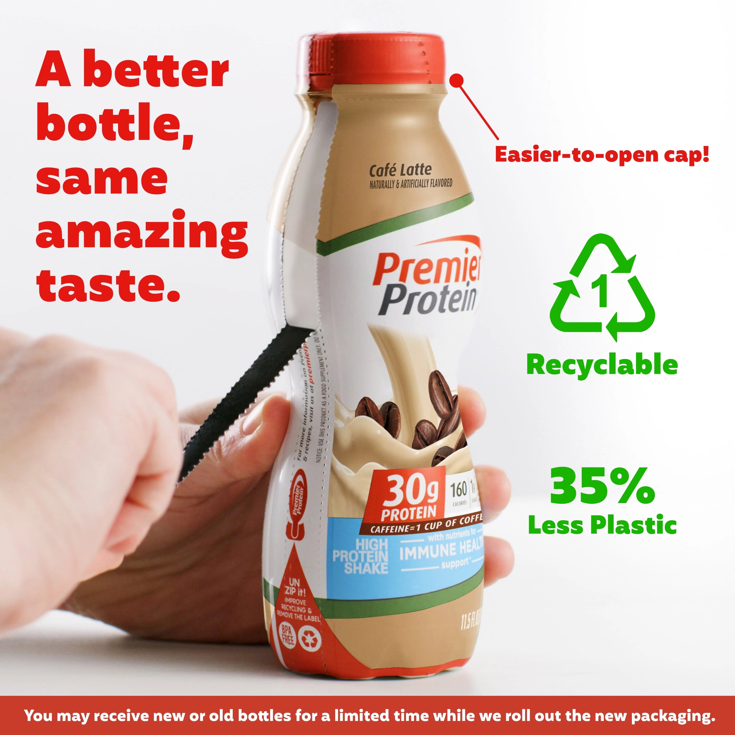 Cafe Latte Protein Shake, 30g Protein, 11.5 fl oz, 12 Ct A777404