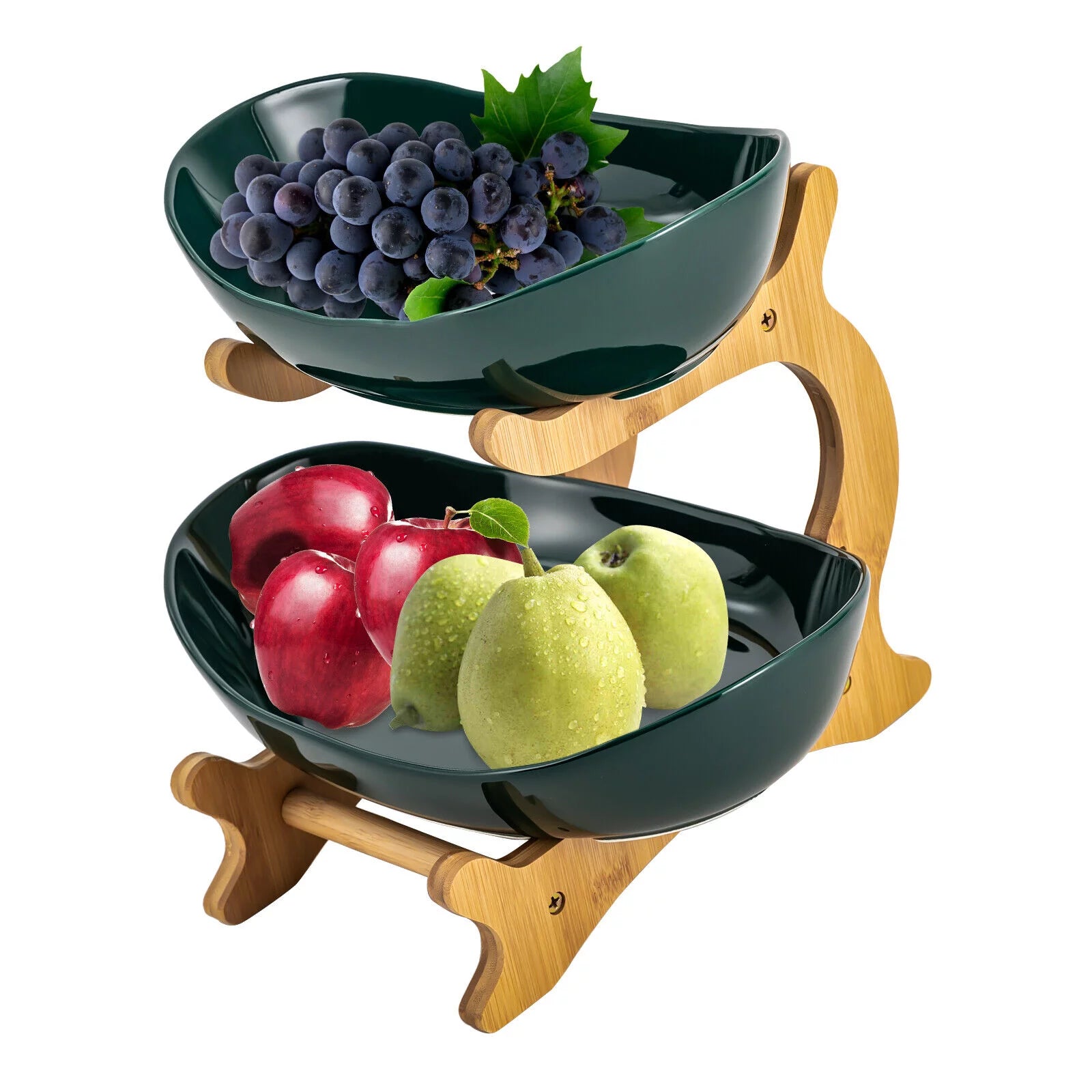 2-Tier Kitchen Countertop Fruit Bowl Fruit Basket B18548