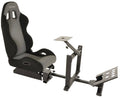 Gray Racing Simulator Cockpit Reclinable Seat with Gear Shifter Mount Q705