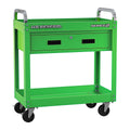 30 in. Green Service Cart with Drawer V258