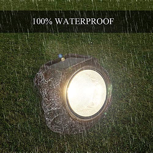 2 Pack 10 LED Waterproof Solar Powered Rock Light B68140
