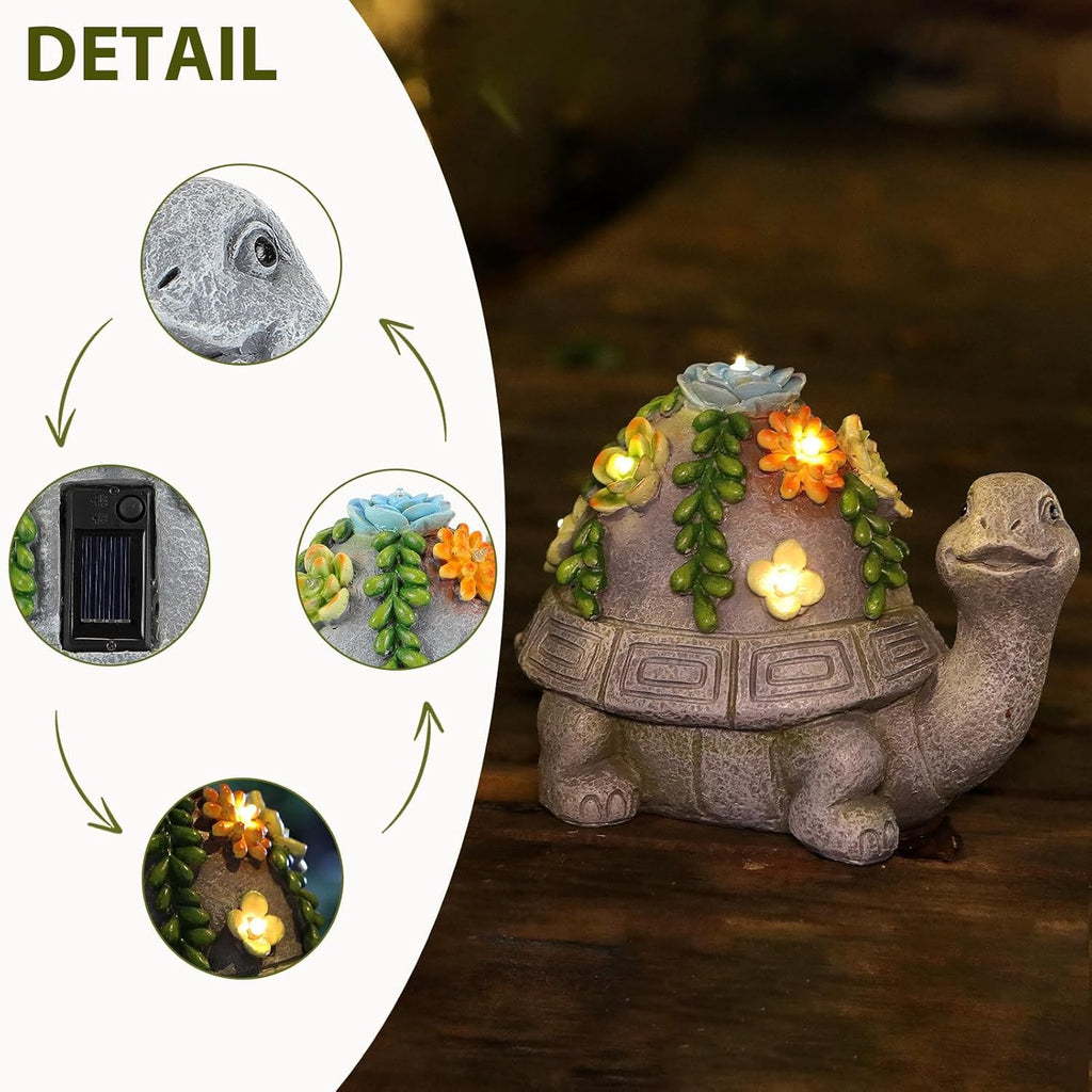 Turtle Statue with LED Lights S210036