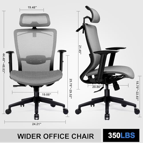 Black Ergonomic Mesh Gaming Chair with Headrest J532