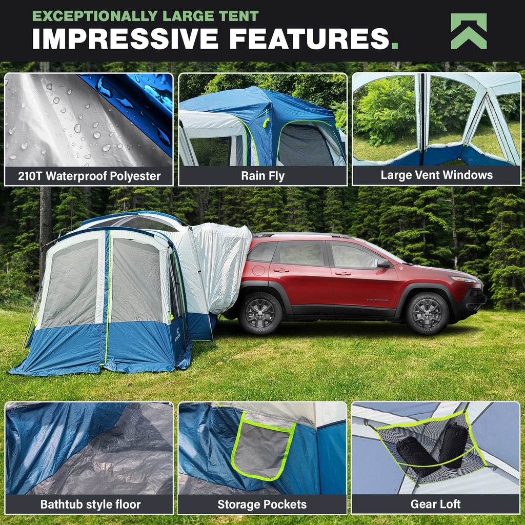 10-Person SUV Tent with 2 Screen Rooms Rainfly A3526