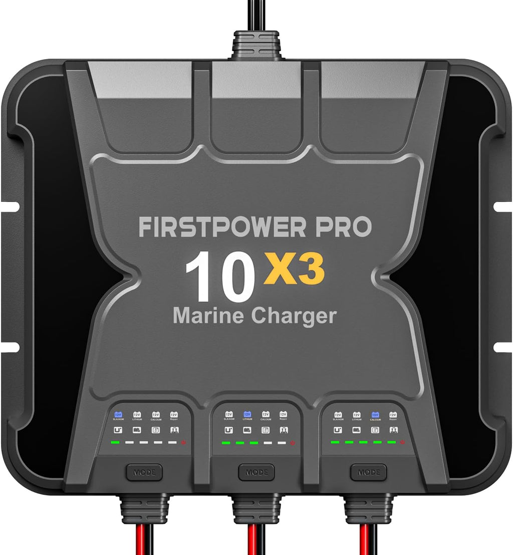 30A 12V Waterproof Onboard Battery Charger for SLA/AGM, Lithium, Calcium & Deep-Cycle Battery U33984