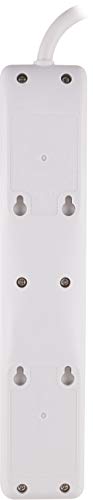 4 Outlets 2 USB Ports Surge Protector with 8ft Power Cord White W651766