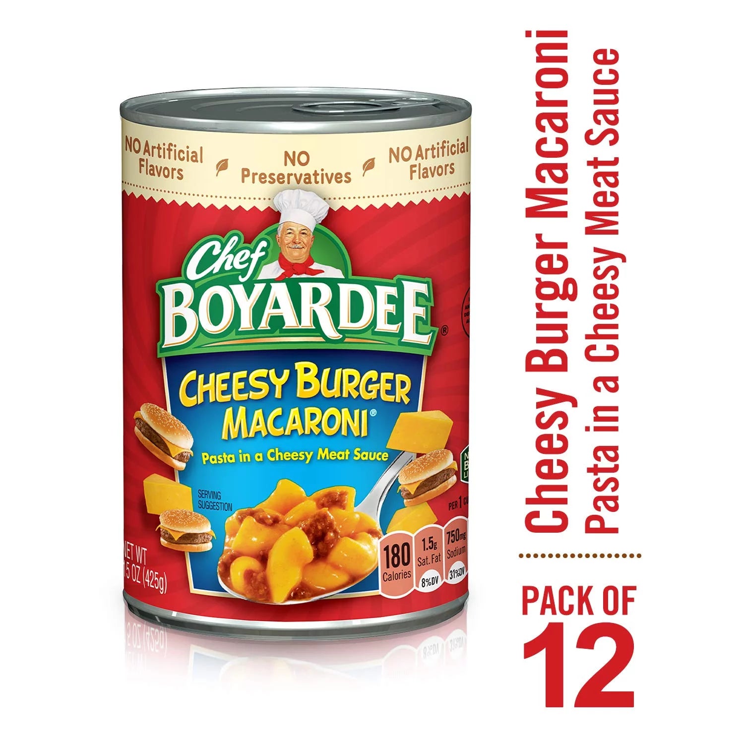 Cheesy Burger Macaroni, 15 oz, 12 Pack P840