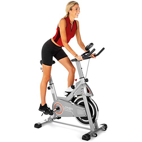 Stationary Exercise Bike with Seat Cushion and Silent Belt Drive M850