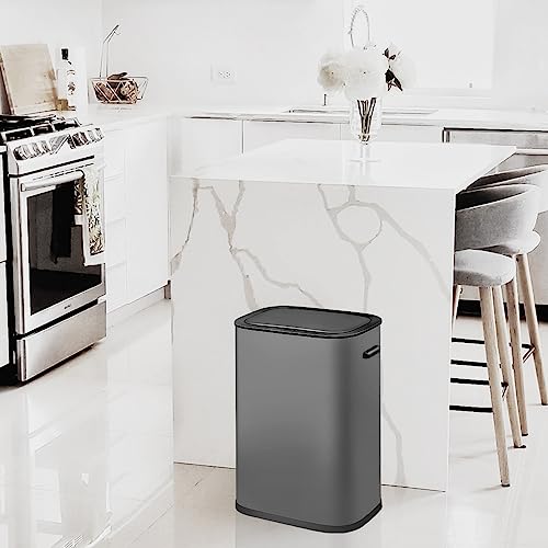 Grey 13 Gallon Sensor-Activated Trash Can with Lid P27777