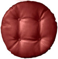 Saddle Brown 14" 4 Pack Faux Leather Round Bar Stool Cushions B69024