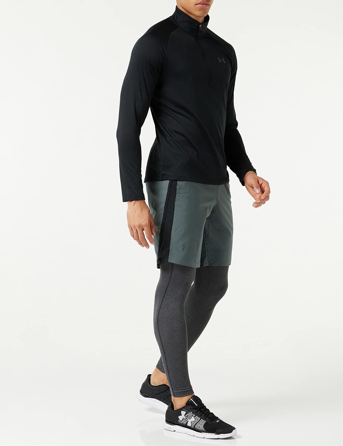 Black ½ Zip Long Sleeve Q99365