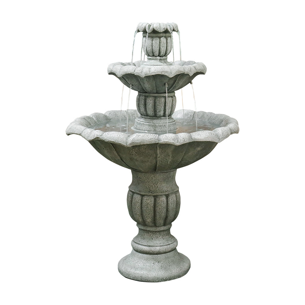 35'' H 3-Tier Outdoor Water Fountain with Submersible Electric Pump P290999