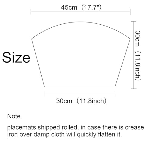 Round Table Placemats Set of 4 Heat Resistant Wipe Clean Tan H3442