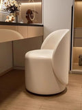 Brown Round Vanity Stool with 360° Rotatable Base B129
