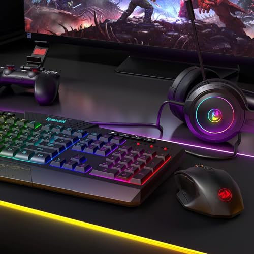 Wireless RGB Gaming Keyboard and 8000 DPI Gaming Mouse with 10 Multimedia Keys P126743