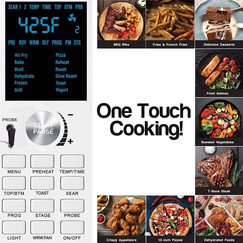 30-Qt XL Air Fryer Toaster Oven with Temperature Probe Q1578