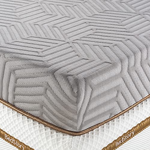 4 Inch Queen Gel Memory Foam Mattress Topper with Removable Cover J49602