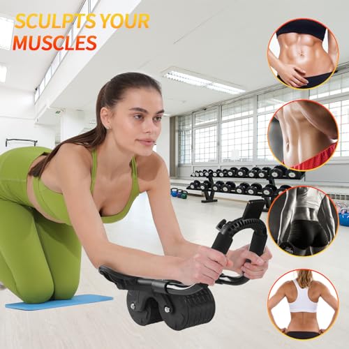 Ab Roller Wheel with Timer & Knee Mat, Elbow Support F304195